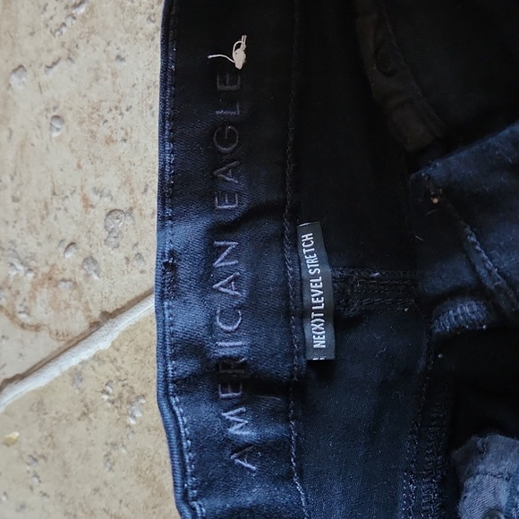 American Eagle black high waisted shorts womans size 0 - Picture 3 of 7